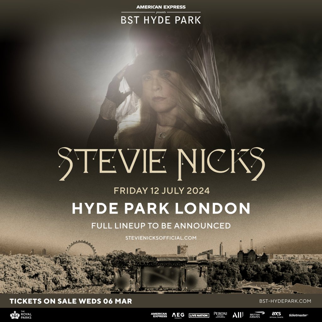 Stevie Nicks synger Free Fallin’ i Hyde&nbsp;Park
